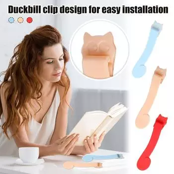 Автоматическая закладка для чтения страниц для чтения, домашняя студенческая мягкая силиконовая недеформируемая и практичная многофункциональная записка для чтения One Size светло-синий