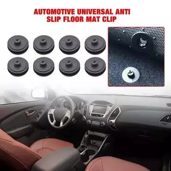 Автоматическая застежка для напольного коврика Универсальные автомобильные зажимы для коврика Держатели для удержания Ручки Противоскользящие застежки Фиксатор Устойчивый 2pcs чёрный