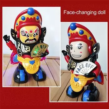 Автоматически конвертировать Пекинскую оперу, меняющую лицо, танцующего робота, светящуюся музыкальную игрушку-робота