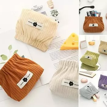 Автоматически закрывающаяся сумка для губной помады в виде пули Портативная вельветовая сумка для хранения Маленькая сумка Портативная минималистичная косметичка большой вместимости для использования на открытом воздухе синий