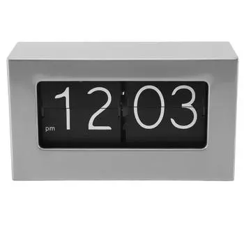 Автоматические часы 12H из нержавеющей стали в стиле ретро с прозрачным дисплеем для дома, гостиной O