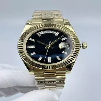 Автоматические часы 41 мм, сапфировое стекло, ремешок из нержавеющей стали, модные часы с механизмом 2813 для мужчин