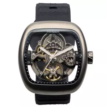 Автоматические часы Black [MINBER] M9172G-GR Мужские серебряный