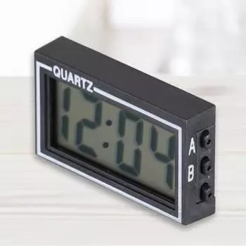 Автоматические часы, легкие для кухни, черные автомобильные электронные цифровые часы, простой дисплей даты и времени, маленький