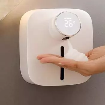 Автоматические дозаторы жидкого мыла с зарядкой через USB, пенящийся дозатор, настенный бесконтактный датчик, водонепроницаемый для домашнего умывальника белый