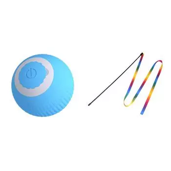 Автоматические игрушки-мячи ABS Самовращающийся мяч для игры с котятами и собаками (синий) К