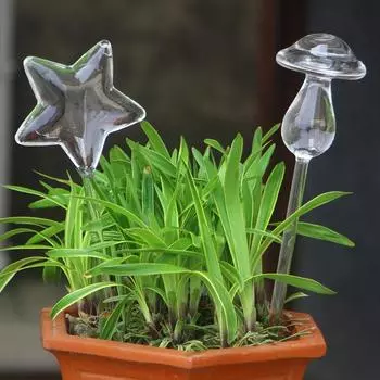 Автоматические лампы для полива растений Glass Star Bird Ленивый самополив Дорожная капельница Ленивый полив Круговой полив жёлтый