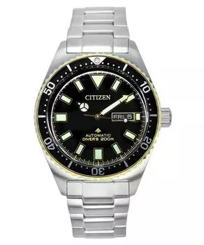 Автоматические мужские часы Citizen Promaster Marine из нержавеющей стали с черным циферблатом для дайверов NY0125-83E 200M