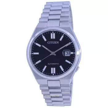 Автоматические мужские часы Citizen с черным циферблатом из нержавеющей стали NJ0150-81E чёрный