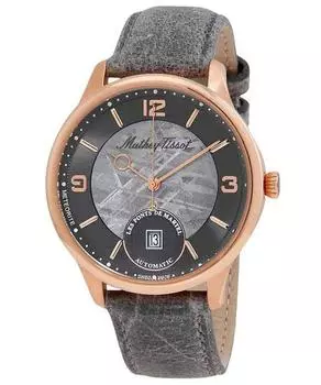 Автоматические мужские часы Mathey-Tissot Edmond Limited Edition с кожаным ремешком и серым циферблатом H1886METP серый