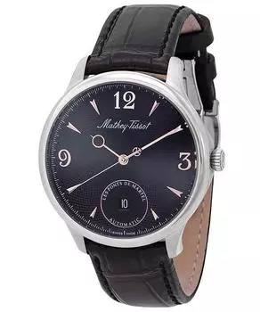 Автоматические мужские часы Mathey-Tissot Edmond Limited Edition с кожаным ремешком и черным циферблатом AC1886CNA чёрный