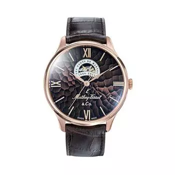 Автоматические мужские часы Mathey-Tissot Edmond Limited Edition с открытым сердцем и коричневым циферблатом MC1886PI коричневый