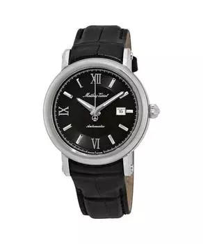 Автоматические мужские часы Mathey-Tissot Renaissance с ремешком из натуральной кожи с черным циферблатом H9030AN чёрный