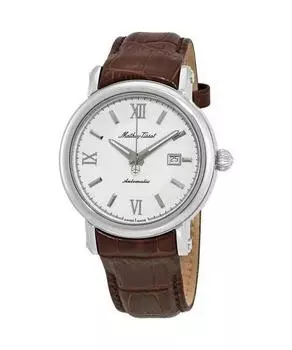 Автоматические мужские часы Mathey-Tissot Renaissance с ремешком из натуральной кожи с белым циферблатом H9030AI белый