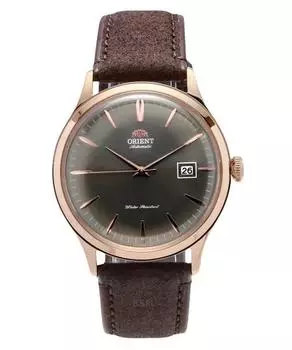Автоматические мужские часы Orient Bambino Version 4 с кожаным ремешком и бронзовым циферблатом RA-AC0P04Y10B бронзовый