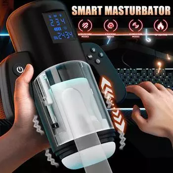 Автоматические мужские мастурбаторы Мощный вакуумный отсос Минет Высокоскоростная толкающая мастурбационная чашка Секс-игрушки для мужчин Секс-машина