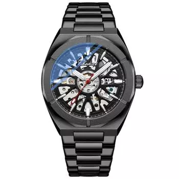 Автоматические мужские механические часы CHENXI, наручные часы с турбийоном, спортивные мужские часы, лучшие роскошные часы чёрный