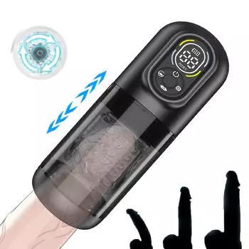 Автоматические мужские секс-игрушки, насосы для пениса, мужские секс-игрушки с всасыванием, вибрацией, толчком и вращением, 7 режимов, текстурированные 3D-симуляции, секс-игрушки