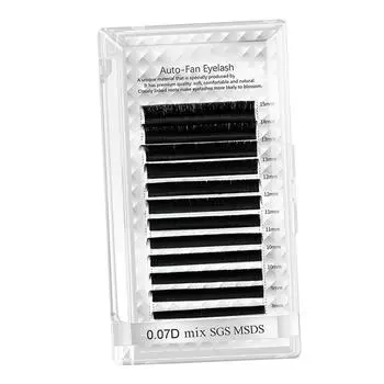 Автоматические накладные ресницы-веер Женские Профессиональные Салонные Черные Объемные Накладные Ресницы для Наращивания Ресниц