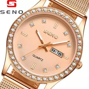 Автоматические немеханические женские часы, водонепроницаемые, светящиеся, с двойным календарем, женские студенческие корейские часы розовый