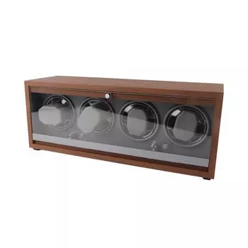 Автоматические подзаводчики для часов, черный орех, текстура дерева, механические, ручные, из искусственной кожи, дорожная подзаводная шкатулка, серый серый