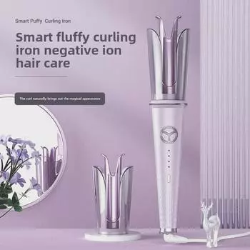 Автоматические щипцы для завивки Minhuang Anti-Scald 28 мм с отрицательными ионами для создания крупных локонов и волн без повреждения волос. fully automatic negative ion фиолетовый