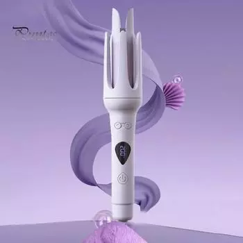 Автоматические щипцы для завивки волос 7, регулируемая температура, быстрый нагрев, 32 мм, бигуди для волос, отрицательные ионы, керамическая электрическая палочка для завивки, женские инструменты для укладки волос фиолетовый