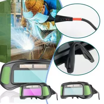 Автоматические затемняющие сварочные очки с большим обзором, истинный цвет, автоматически затемняющиеся защитные очки для дуговой сварки, шлифовки, резки C9p5