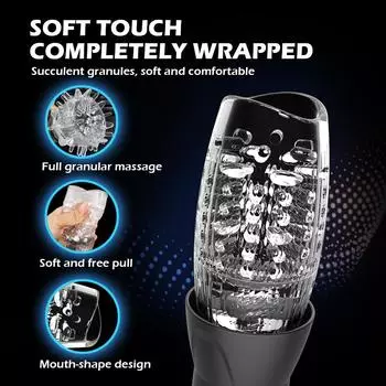 Автоматический электрический поршень, вращающаяся присоска, мужской мастурбатор для минета, чашка, вагина, фаллоимитатор, настоящий оральный вибратор, секс-игрушки для мужчин, машина