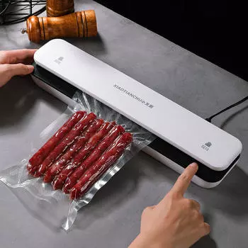 Автоматический электрический вакуумный упаковщик с вилкой европейского стандарта, бытовой вакуумный упаковщик, портативная упаковочная машина, универсальная для влажных сухих продуктов EU Plug белый