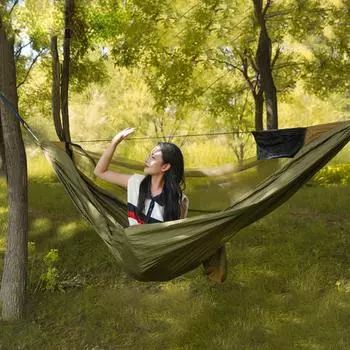 Автоматический быстро открывающийся эластичный гамак с москитной сеткой, гамак на открытом воздухе для кемпинга и предотвращения комаров 280*140cm