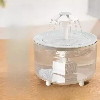 Автоматический циркулирующий фонтан для домашних животных, беззвучный диспенсер для воды для кошек и собак, прозрачный лепестковый фильтр для воды, отключение электроэнергии M&1.2L