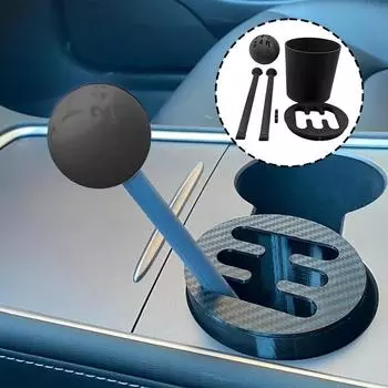 Автоматический держатель для стакана, автоматический держатель для напитков, пылезащитный чехол, дизайн переключателя передач, простая интерактивная функция, держатель для бутылок, пылезащитный чехол чёрный