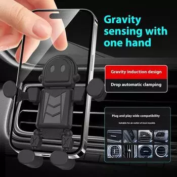 Автоматический держатель для телефона с зажимом, высокая устойчивость, вращение на 360 градусов, универсальное крепление для мобильного телефона, держатель для телефона на вентиляционном отверстии жёлтый