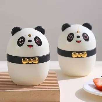 Автоматический держатель для зубочисток в форме панды, большой держатель для зубочисток, портативный органайзер для домашнего декора