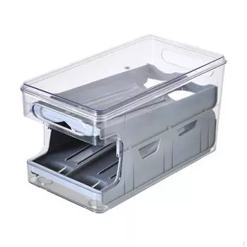 Автоматический держатель дозатора яиц для штабелируемого хранения в холодильнике, автоматический ролик серый