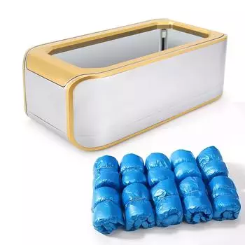 Автоматический диспенсер для бахил - Машина для изготовления бахил с 200 шт. одноразовых нескользящих чехлов 100pcs серебряный