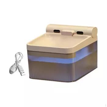 Автоматический диспенсер для фонтана для кошек, 4 л, бесшумный для кошек, пьющий воду серый