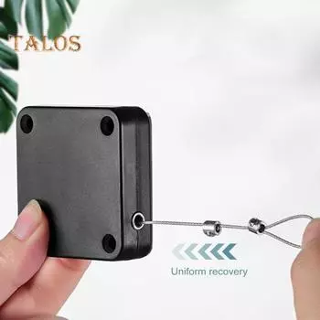 Автоматический доводчик двери со стальной проволокой, регулируемый без перфорации, самоклеящийся, настенный, для ванной комнаты, спальни, раздвижной экран, устройство для закрывания двери чёрный