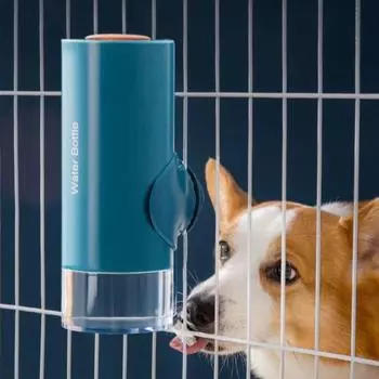 Автоматический дозатор для собак и кошек, подвесной фонтанчик для поения домашних животных, мяч для головы, не намокающая кормушка для рта, диспенсер для бутылок для питья для мелких домашних животных 500ml белый