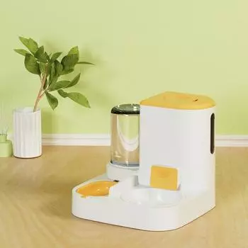 Автоматический дозатор корма для кошек большой емкости, миска для питьевой воды, товары для домашних животных, отделение для влажной и сухой еды, контейнер для корма для собак