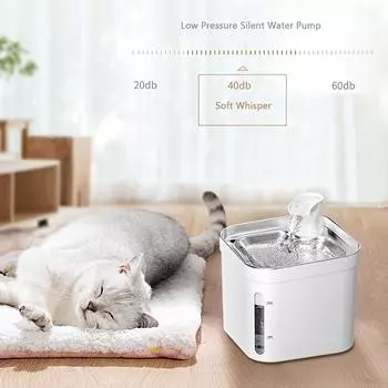 Автоматический дозатор воды для домашних животных из нержавеющей стали — идеально подходит для кошек и собак — прост в использовании и чистке