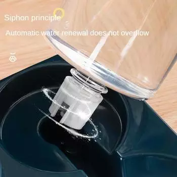 Автоматический дозатор воды для кормушки для кошек, наклонная автоматическая кормушка для домашних животных и поилка 2 в 1, гравитационная кормушка и поилка