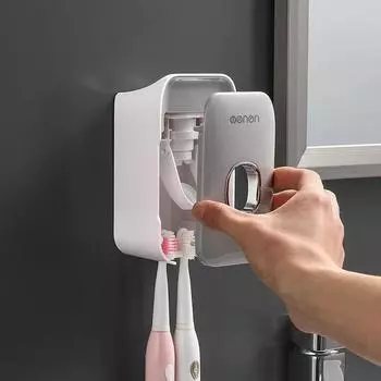 Автоматический дозатор зубной пасты, аксессуары для ванной комнаты, держатель зубной щетки для дома, ванной комнаты, дозатор зубного крема, дропшиппинг