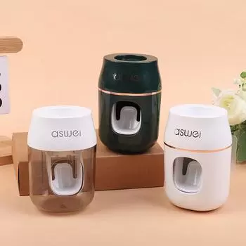 Автоматический дозатор зубной пасты, соковыжималки, зубная паста, пыленепроницаемый держатель для зубных щеток, настенная подставка, аксессуары для ванной комнаты зелёный