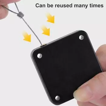 Автоматический дверной доводчик с 1,2-метровой стальной проволокой, регулируемый без пробивки, настенный, для спальни, ванной комнаты, занавески для душа, раздвижной экран, открыватель двери, закрывающее устройство A чёрный