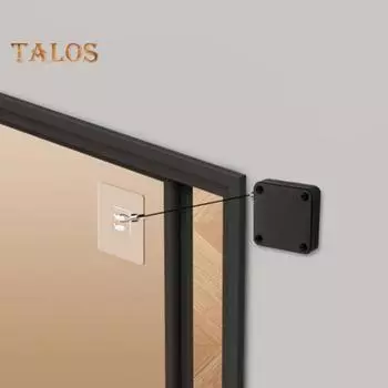 Автоматический дверной доводчик с 1,2-метровой стальной проволокой, регулируемый без пробивки, настенный, для спальни, ванной комнаты, занавески для душа, раздвижной экран, открыватель двери, закрывающее устройство E