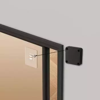 Автоматический дверной доводчик с 1,2-метровым стальным проводом, регулируемый, без перфорации, настенный, для спальни, ванной комнаты A