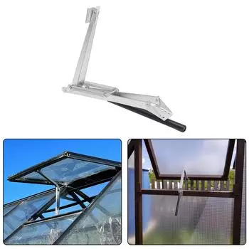 Автоматический двойной пружинный алюминиевый садовый инструмент, солнечная термочувствительная вентиляция теплицы, сельскохозяйственный вентиляционный открыватель окон серебряный