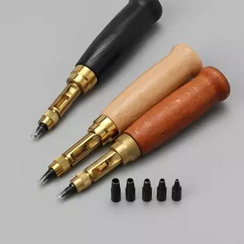 Автоматический дырокол для ремня DIY, сменный многоголовочный набор из 6 предметов, вращающийся дырокол